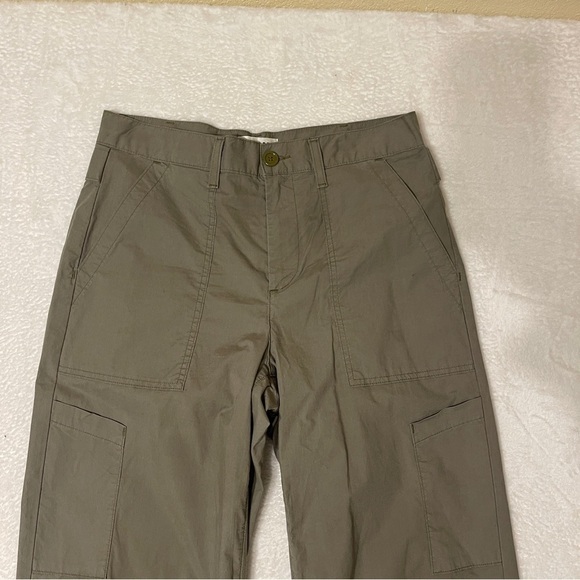 AGOLDE Daria High‎ Waist Crop Wide Leg Twill Utility Pant in Duffle Women's 28 - Picture 10 of 12